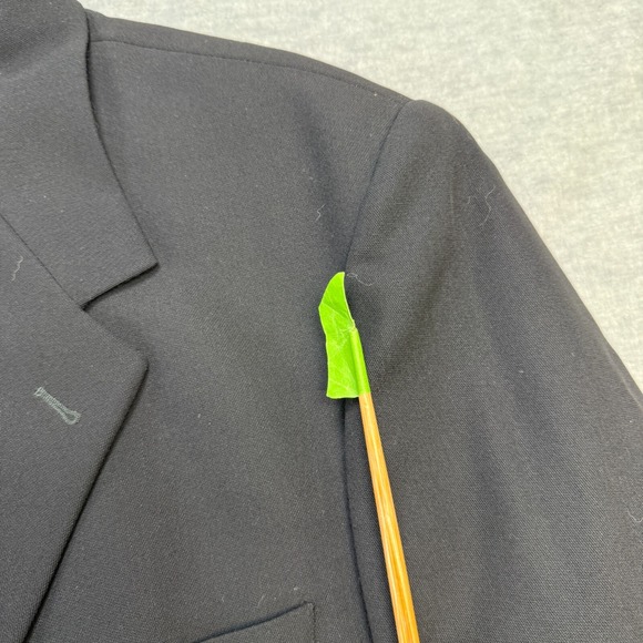 VTG Banana Republic Blazer Mens 46L‎ Black Lightweight Jacket Three Button Coat - Picture 4 of 15